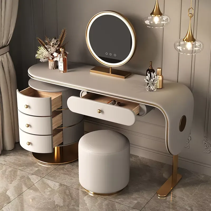 Dressing Table Vanity With Lighted Mirror - Zestaw toaletki drewnianej wysokiej jakości na