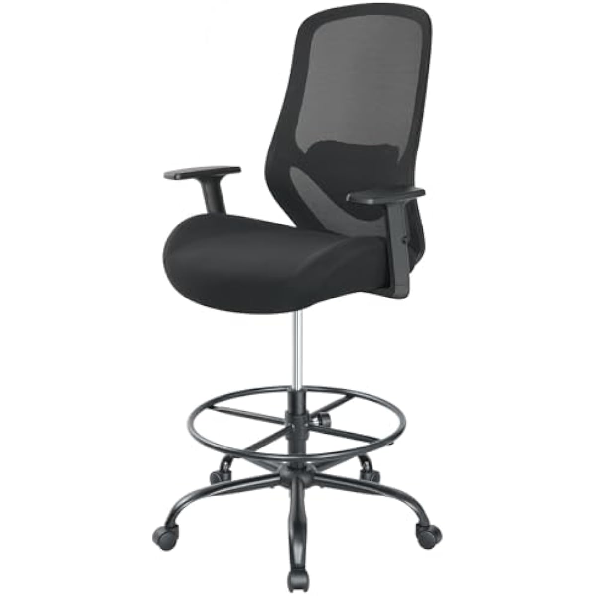 Chairs - Ergonomiczne wysokie krzesło kreślarskie z siedziskiem