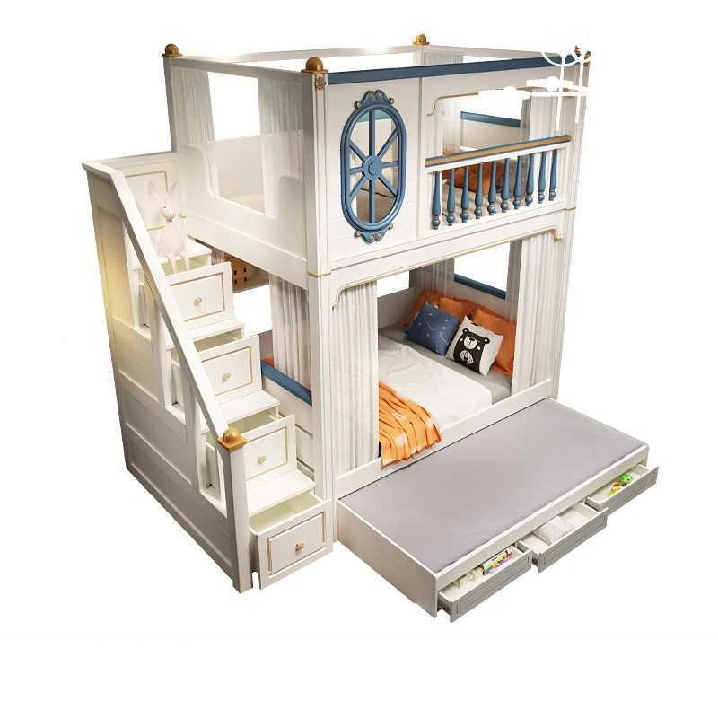 Bunk Bed With Stairs And Slide - Łóżka piętrowe z zjeżdżalnią i schodami