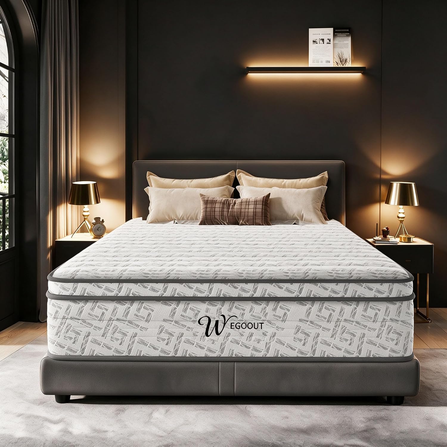 Memory Foam Mattress In A Box Queen - Materac Queen Size 12 cali, średnio