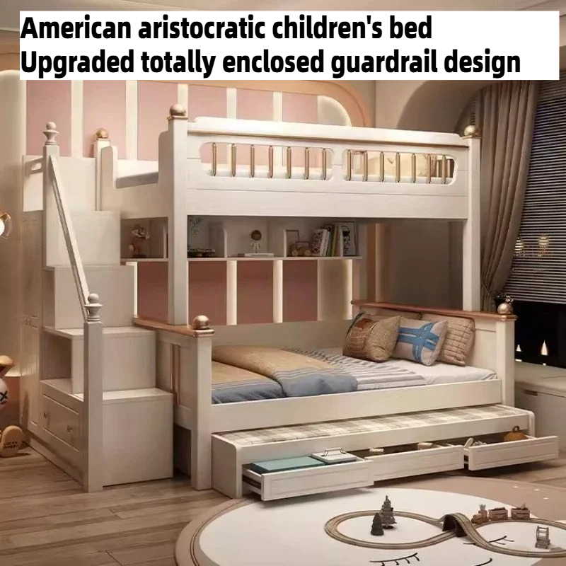 King Size Bed Frame With Storage Drawers - Łóżko na antresoli dla dzieci z