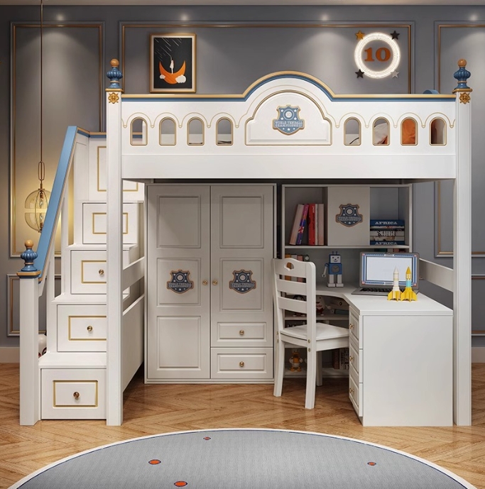Łóżko piętrowe z drewnianym za – Bunk Bed With Stairs And Slide recenzja i cena