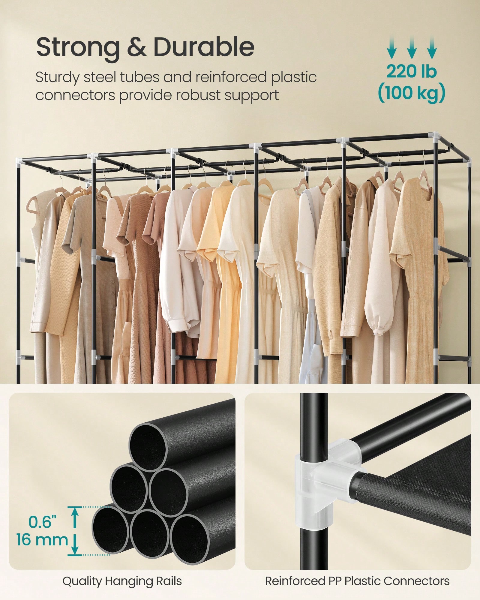 Szafa przenośna o długości 83  – Wardrobe Closet Portable Fabric Cover recenzja i cena