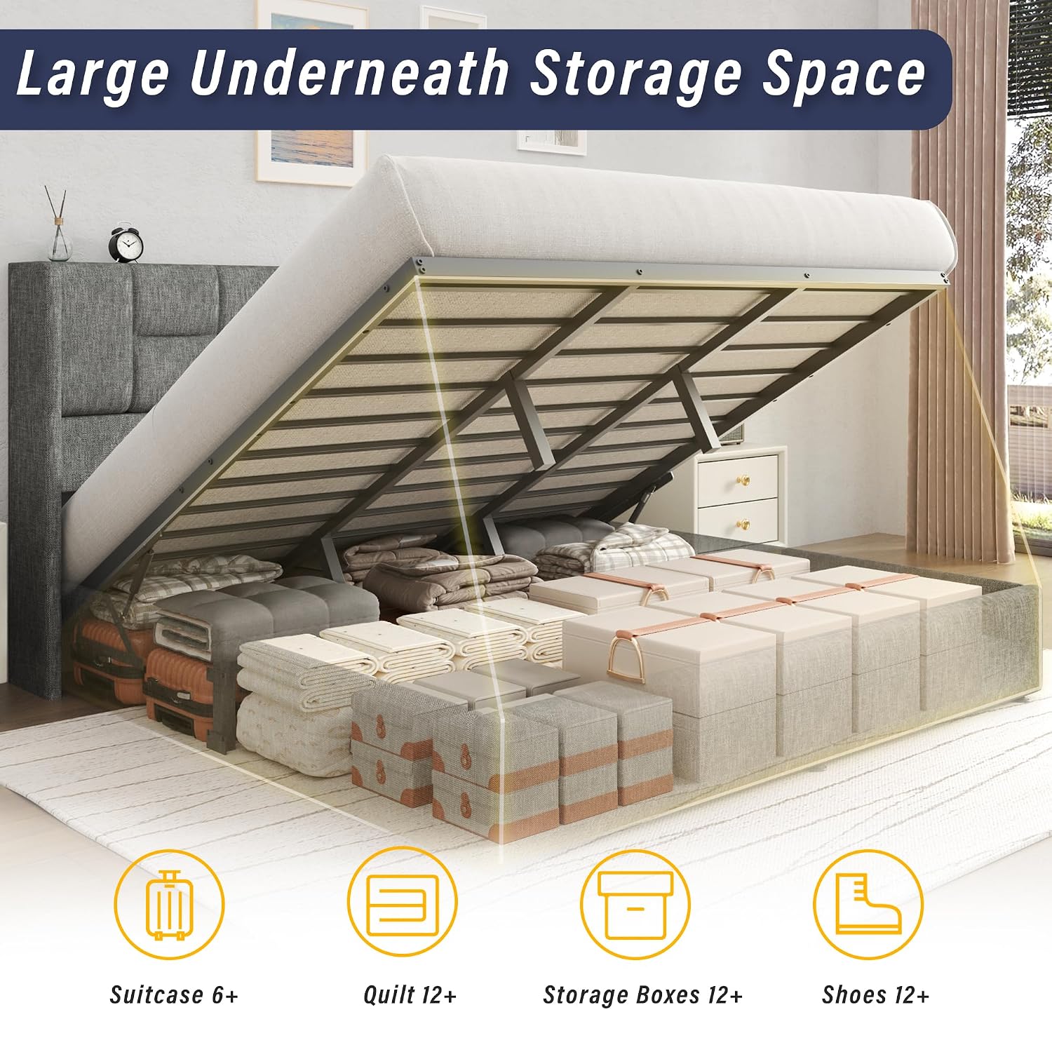 Rama łóżka typu king-size z hy – Gas Lift Storage Bed Hydraulic recenzja i cena