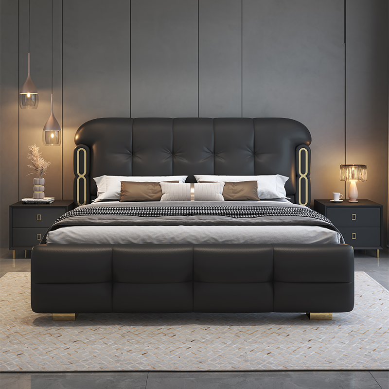 Nowoczesne luksusowe drewniane – King Size Bed Frame With Storage Drawers recenzja i cena