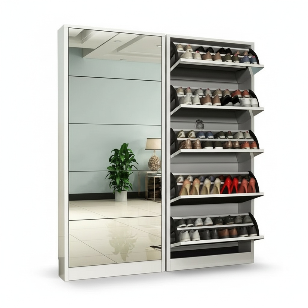 Nowoczesna drewniana szafka na – Shoe Rack Cabinet Narrow Entryway recenzja i cena