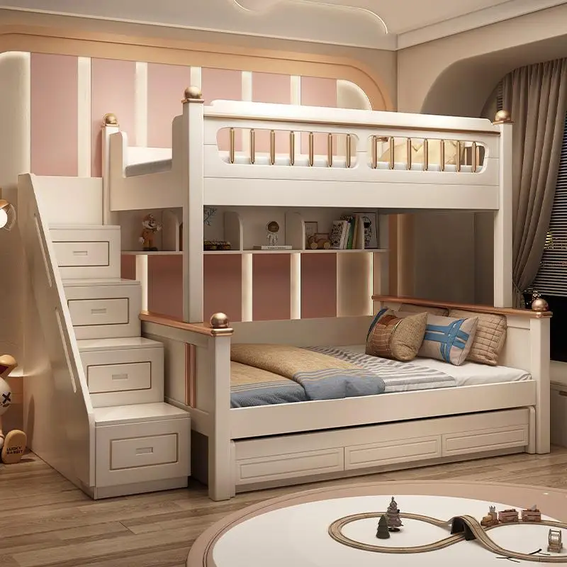 Łóżko piętrowe z drewnianym ma – King Size Bed Frame With Storage Drawers recenzja i cena