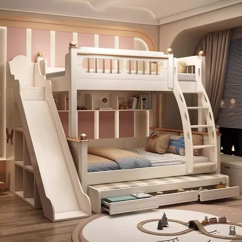Łóżko piętrowe z drewnianym ma – King Size Bed Frame With Storage Drawers recenzja i cena