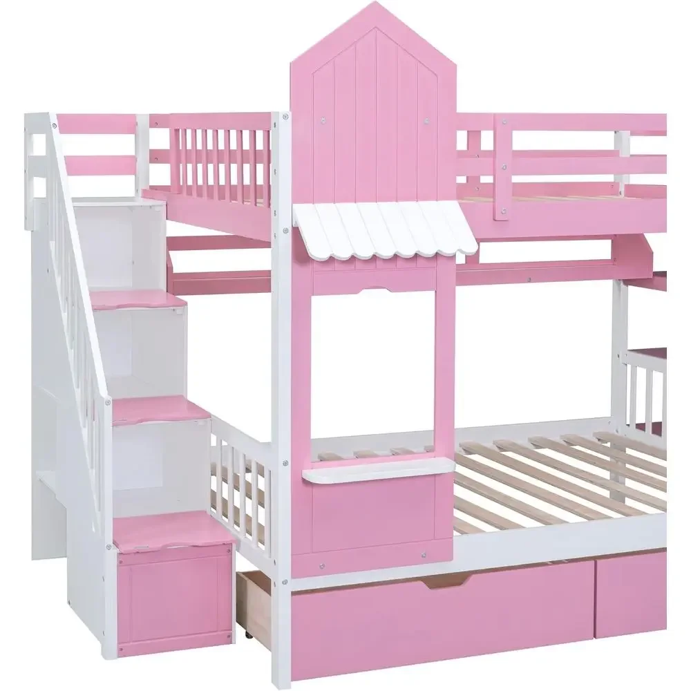 Łóżko piętrowe dla dzieci ze s – Bunk Bed With Stairs And Slide recenzja i cena