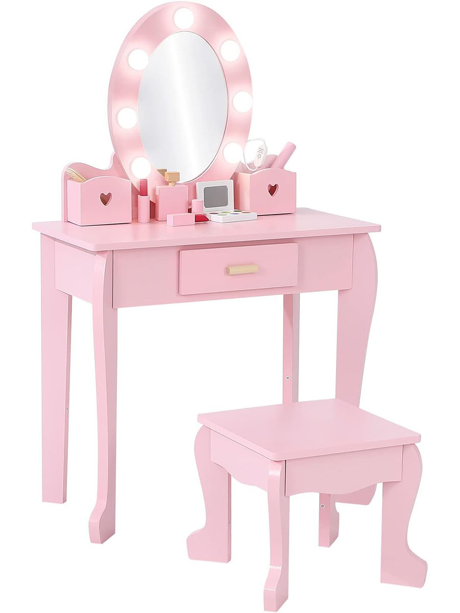 Zestaw toaletki i stołka dla d – Dressing Table Vanity With Lighted Mirror recenzja i cena