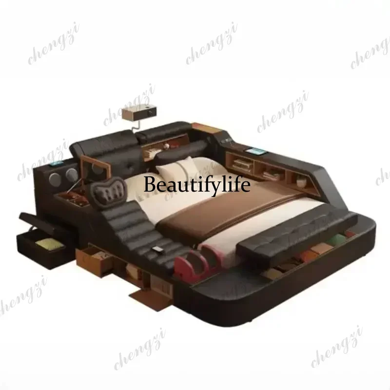 Łóżko podwójne A182 Black King – King Size Bed Frame With Storage Drawers recenzja i cena