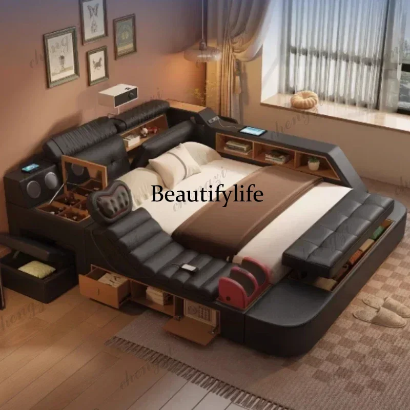 Łóżko podwójne A182 Black King – King Size Bed Frame With Storage Drawers recenzja i cena