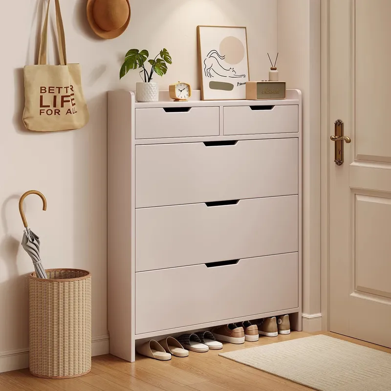 Szafka na buty z litego drewna – Shoe Rack Cabinet Narrow Entryway recenzja i cena