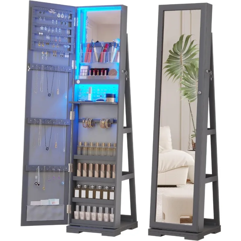 Szafka na biżuterię LED z lust – Full Length Mirror Jewelry Armoire recenzja i cena