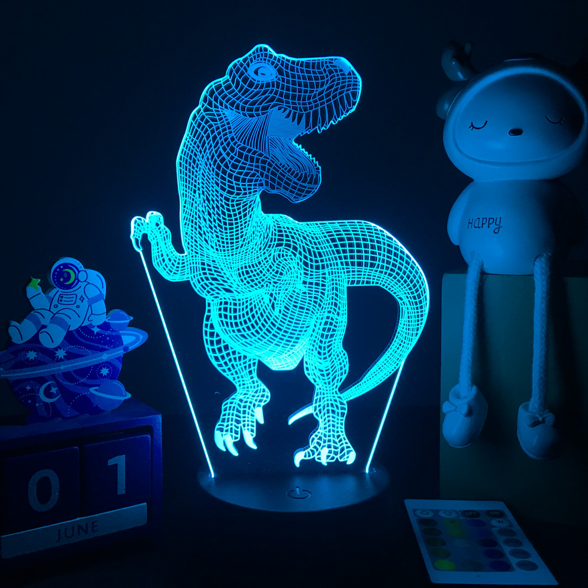3D LED dinozaur lampka nocna d – Floating Nightstand With Led Light recenzja i cena