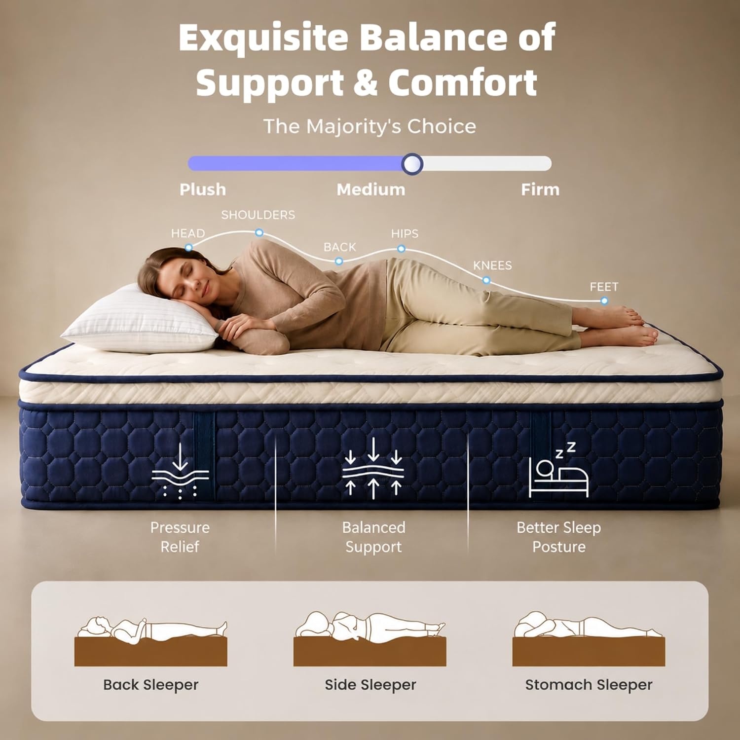 Materac Queen Size, 14-calowy  – Memory Foam Mattress In A Box Queen recenzja i cena