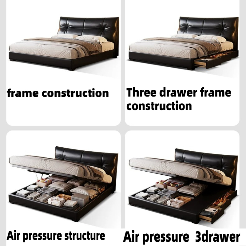 Łóżko w stylu włoskim z czarne – King Size Bed Frame With Storage Drawers recenzja i cena