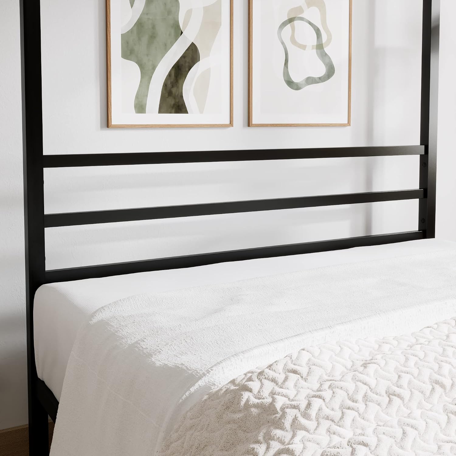 Rama łóżka z metalowym baldach – Canopy Bed Frame Metal Queen recenzja i cena