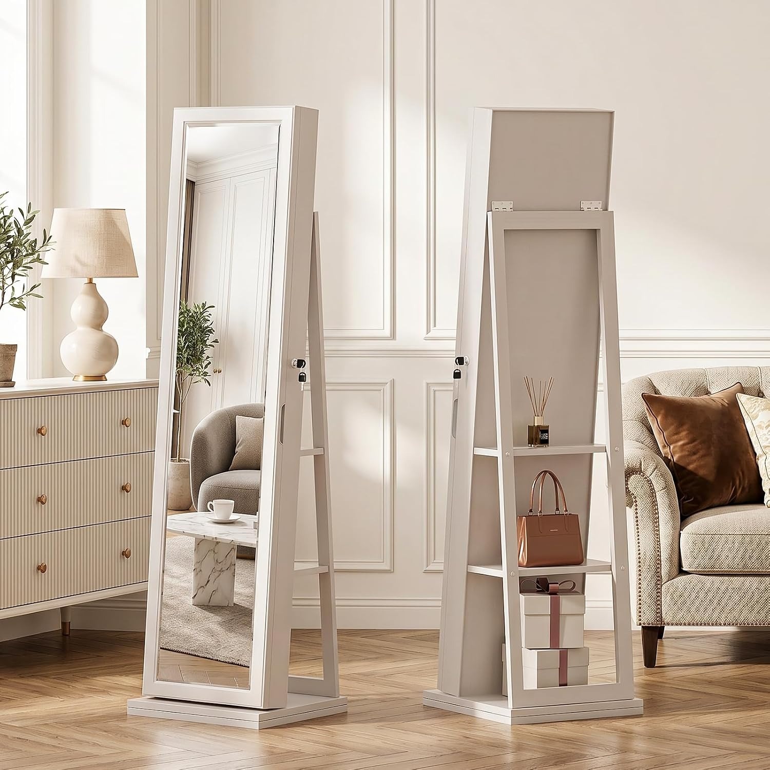 Szafka na biżuterię 4-w-1, zam – Full Length Mirror Jewelry Armoire recenzja i cena