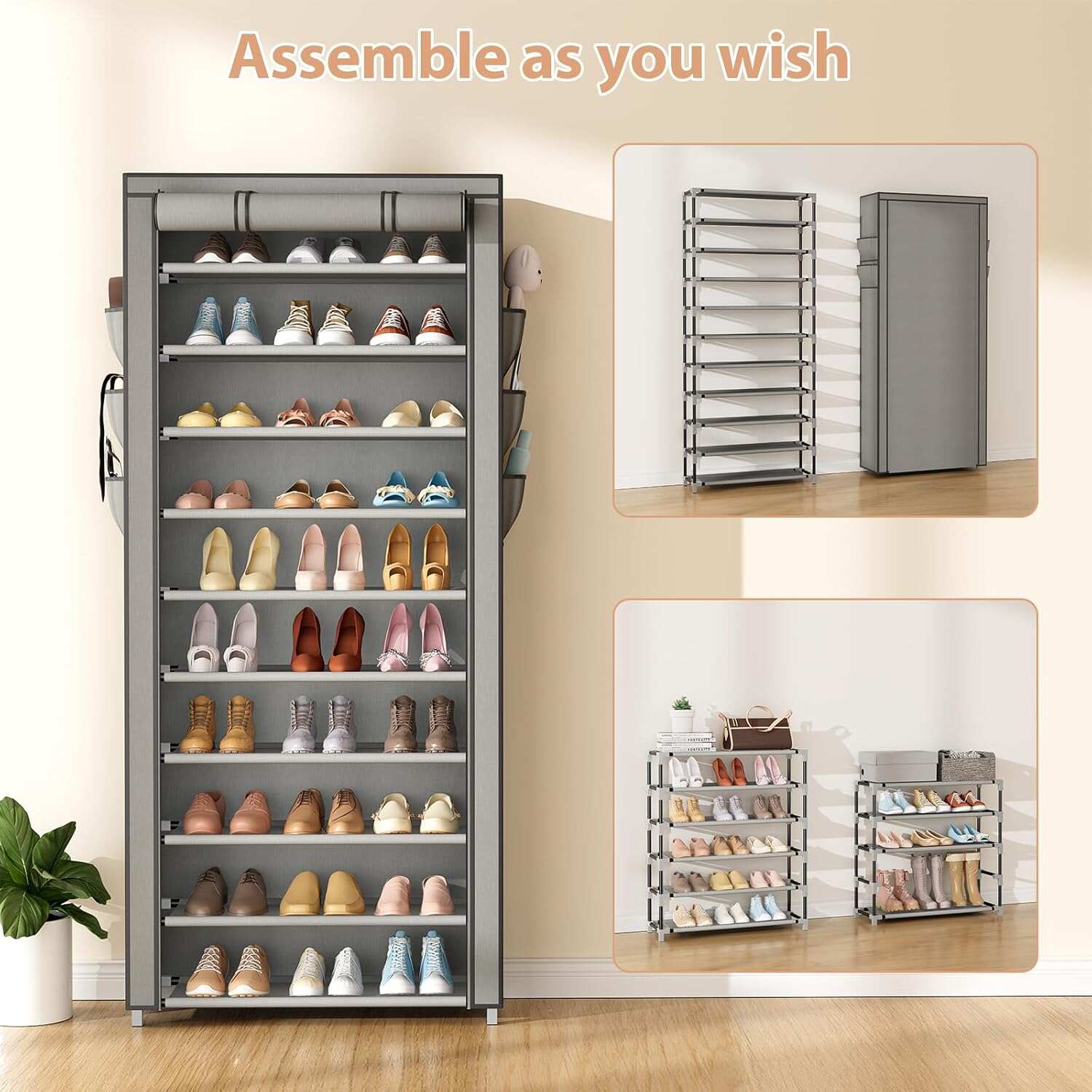 Wysoki, wąski organizer na but – Shoe Rack Cabinet Narrow Entryway recenzja i cena